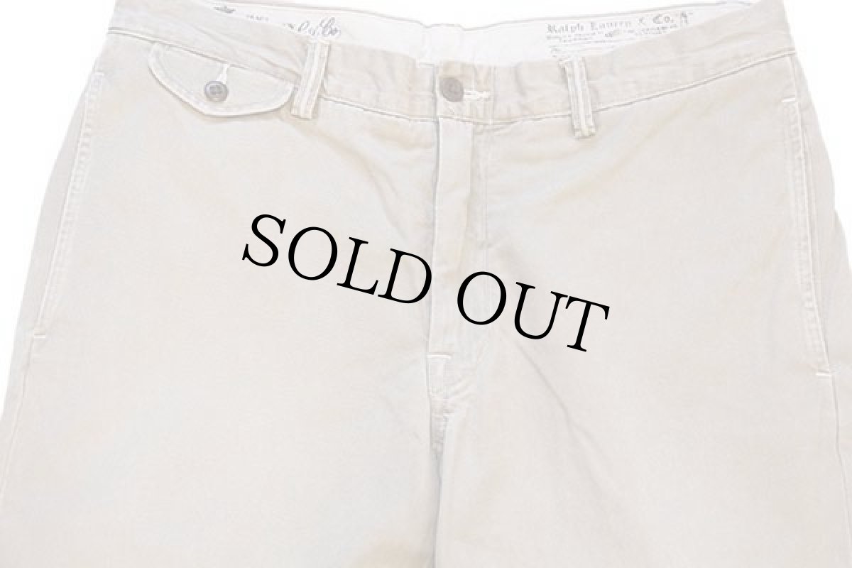 画像4: ポロ ラルフローレン SLIM GI FIT ビンテージ加工 コットン チノパン カーキ w32 L30★171 (4)