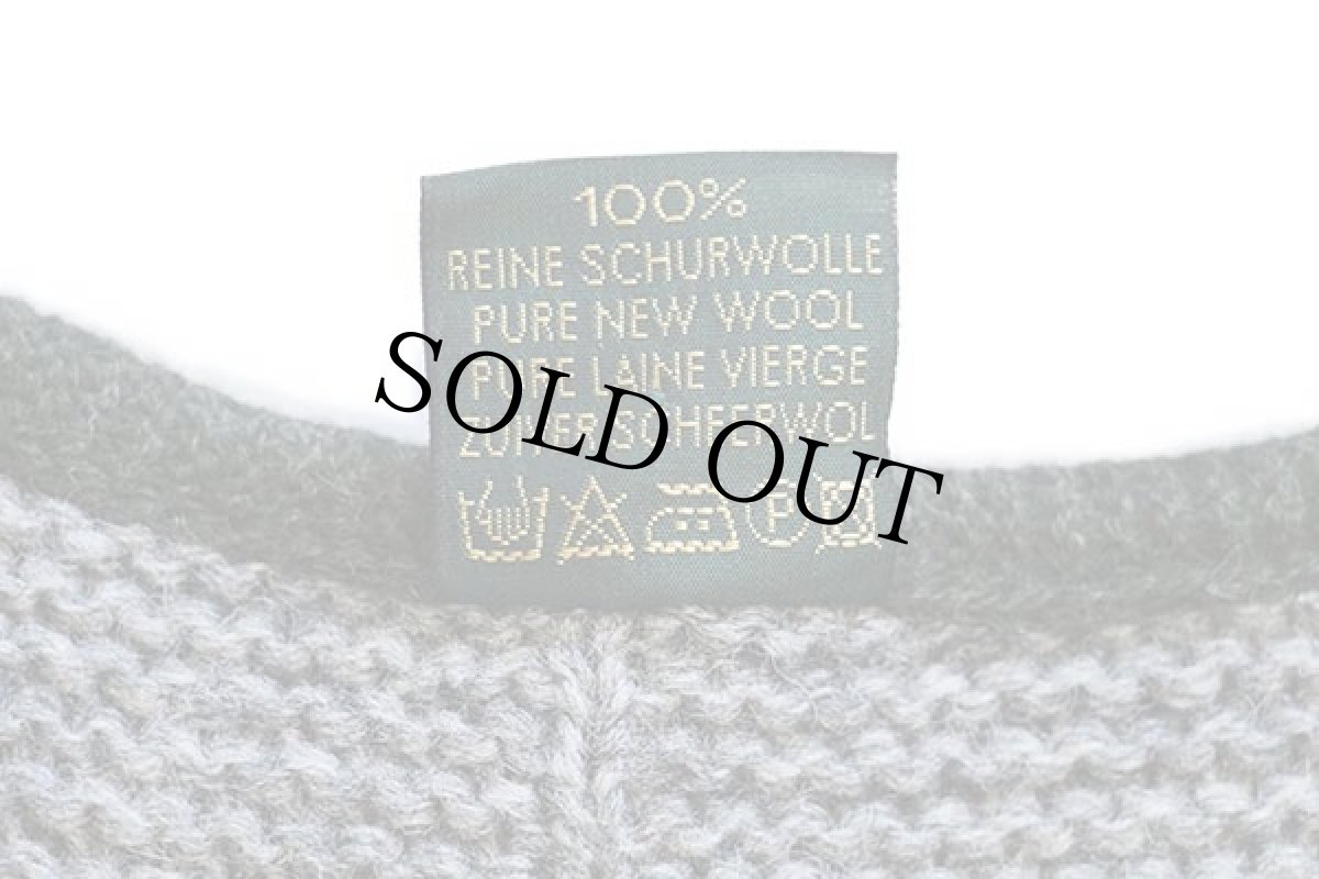 画像5: St.Peter Trachten ノーカラー チロリアン ウールニット ベスト カーディガン グレー 52 (5)