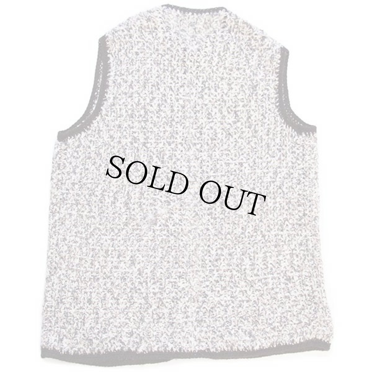 画像2: UNKNOWN チロリアン ウール ハンドニット ベスト カーディガン ミックス (2)