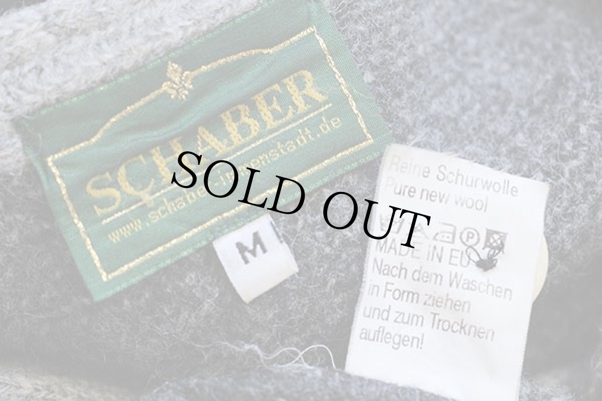 画像5: EU製 SCHABER VORHAUSER FRUITS&CO ノーカラー チロリアン ウールニット ベスト カーディガン チャコールグレー M (5)