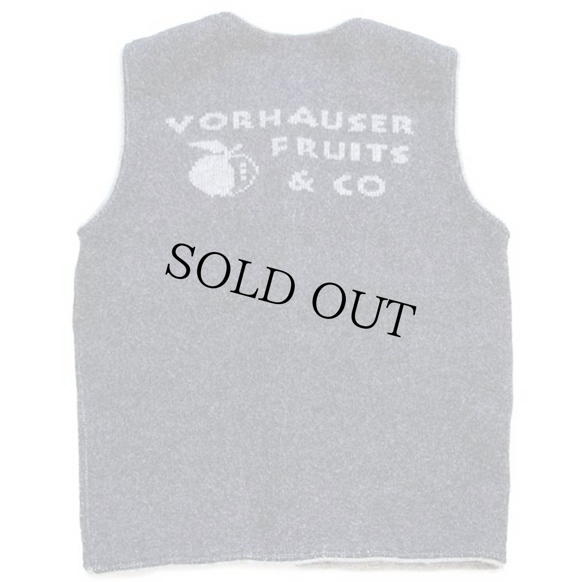 画像2: EU製 SCHABER VORHAUSER FRUITS&CO ノーカラー チロリアン ウールニット ベスト カーディガン チャコールグレー M (2)