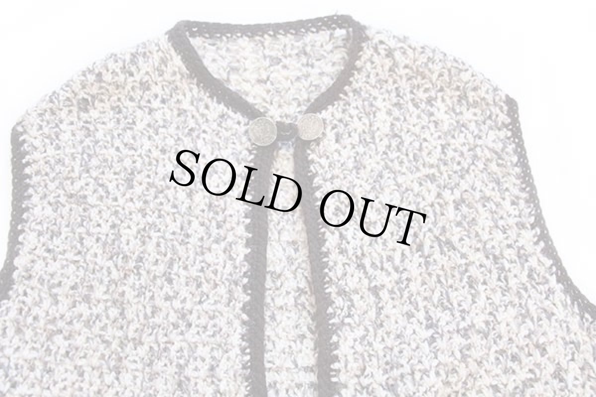 画像3: UNKNOWN チロリアン ウール ハンドニット ベスト カーディガン ミックス (3)