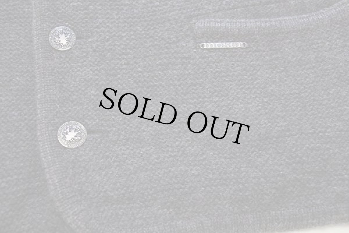 画像6: オーストリア製 h.moser ノーカラー チロリアン ウール×アクリルニット ベスト カーディガン グレーブラウン 52 (6)