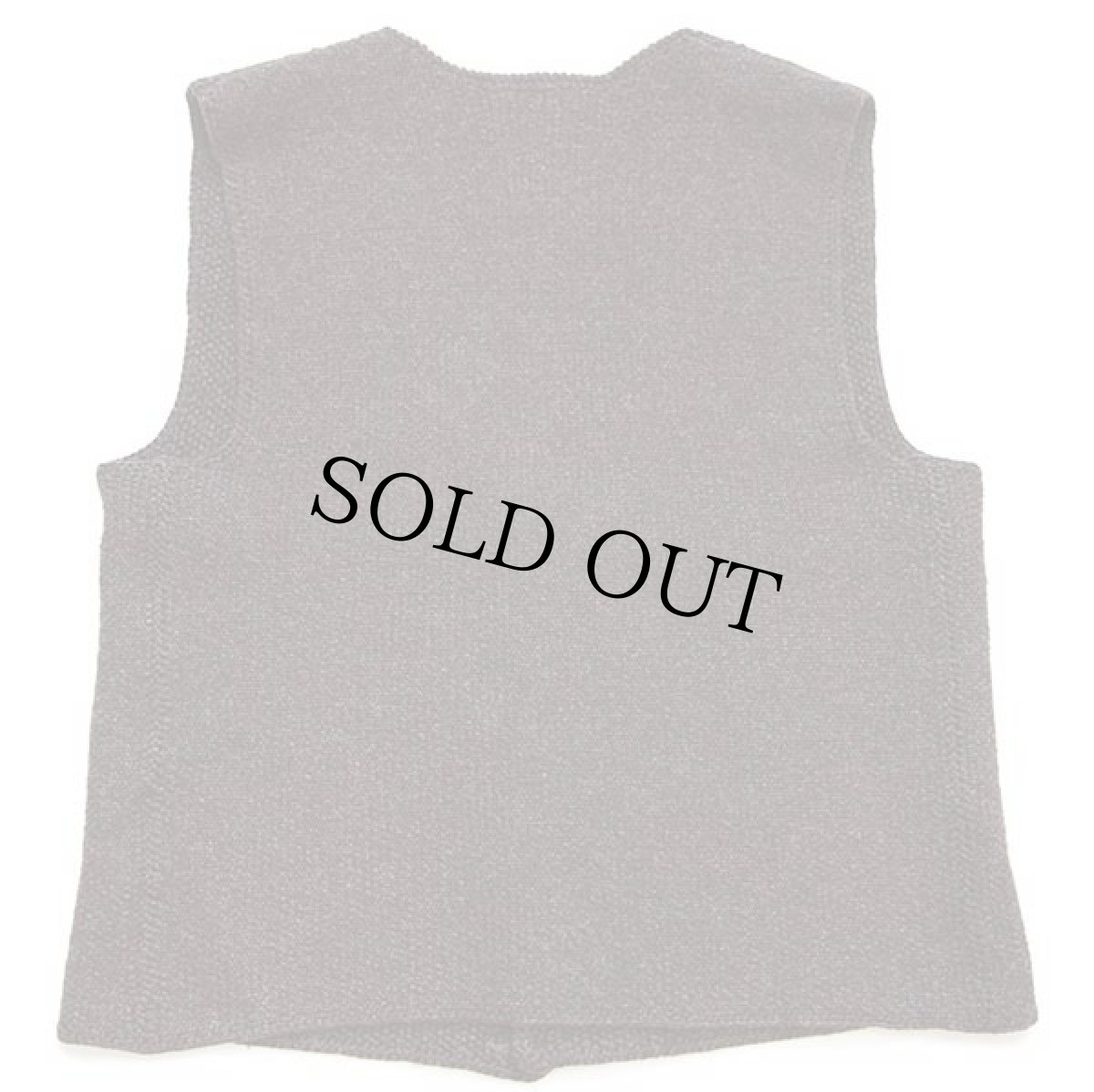 画像2: UNKNOWN 無地 チロリアン ウール ハンドニット ベスト 焦げ茶 (2)