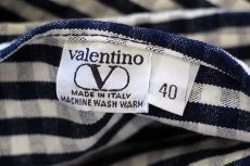 画像5: 80s イタリア製 valentino パッチ付き ギンガムチェック 2つボタン コットン キャンバス テーラードジャケット 紺×白 40 (5)