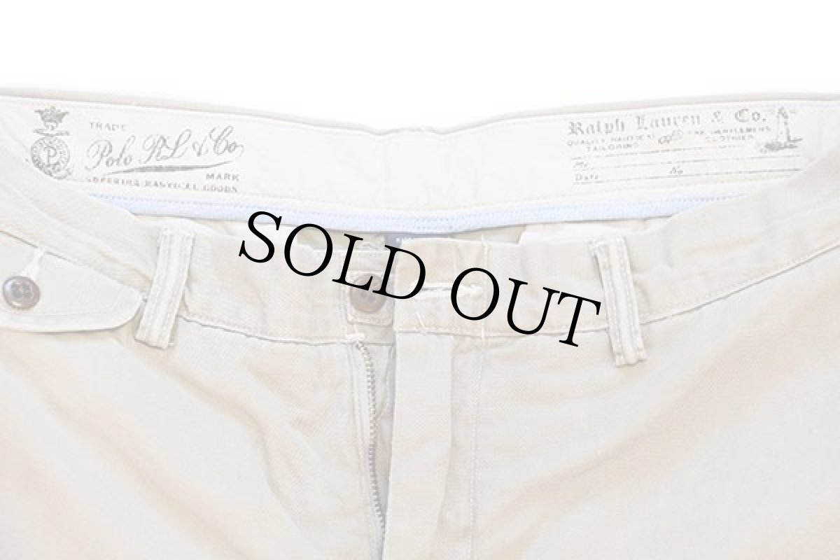 画像7: ポロ ラルフローレン SLIM GI FIT ビンテージ加工 コットン チノパン カーキ w32 L30★171 (7)