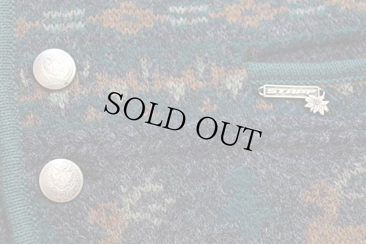 画像7: オーストリア製 STAPF 鹿柄 ノルディック柄 チロリアン ウールニット ベスト (7)