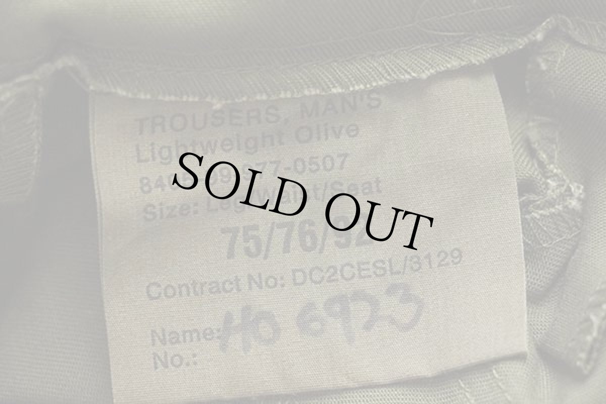 画像6: 90s イギリス軍 BRITISH ARMY ベイカータイプ ライトウェイト トラウザーズ オリーブ w30★A (6)