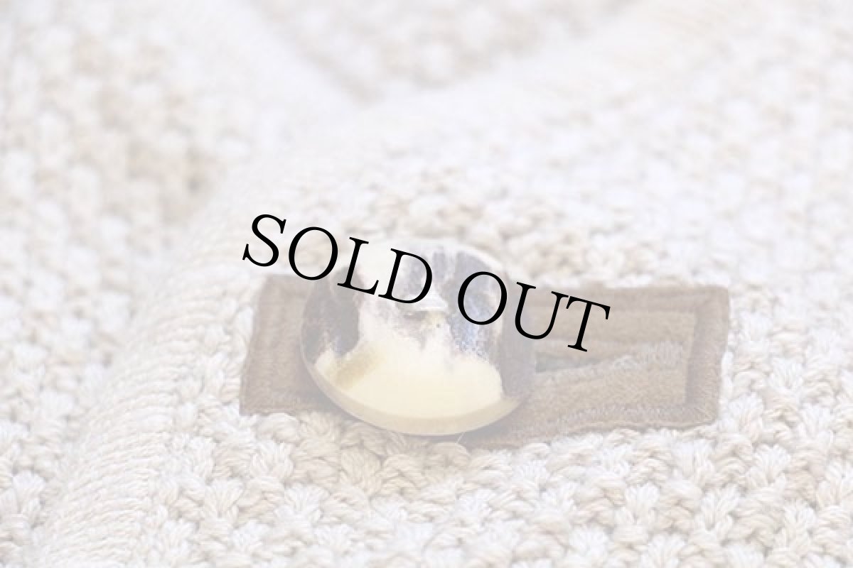 画像5: オーストリア製 Wesenjak 鹿角ボタン チロリアン コットン×リネンニット ベスト カーディガン ベージュ 58 (5)