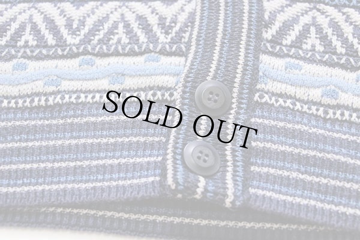 画像6: 90s イタリア製 Francesco Morri 編み柄 コットン×アクリルニット ベスト カーディガン (6)