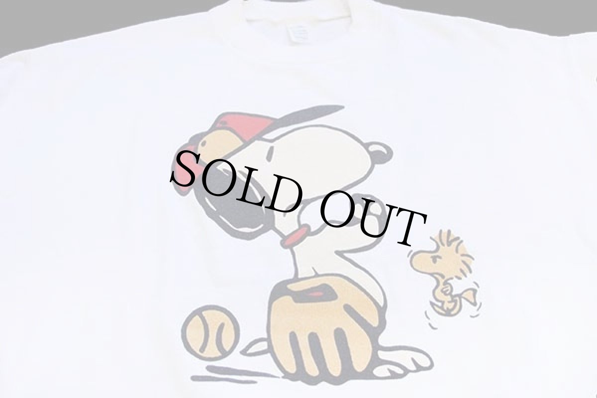 画像3: 80s イタリア製 スヌーピー ウッドストック 発泡プリント スウェット 白 XXL★特大 (3)