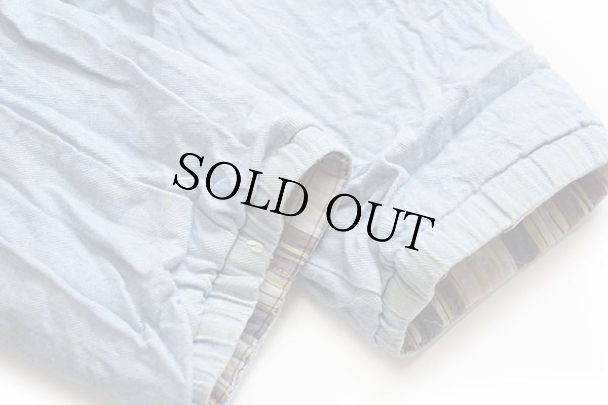 画像10: 70s UNKNOWN マドラスチェック×無地 リバーシブル コットン キルティングパーカー (10)