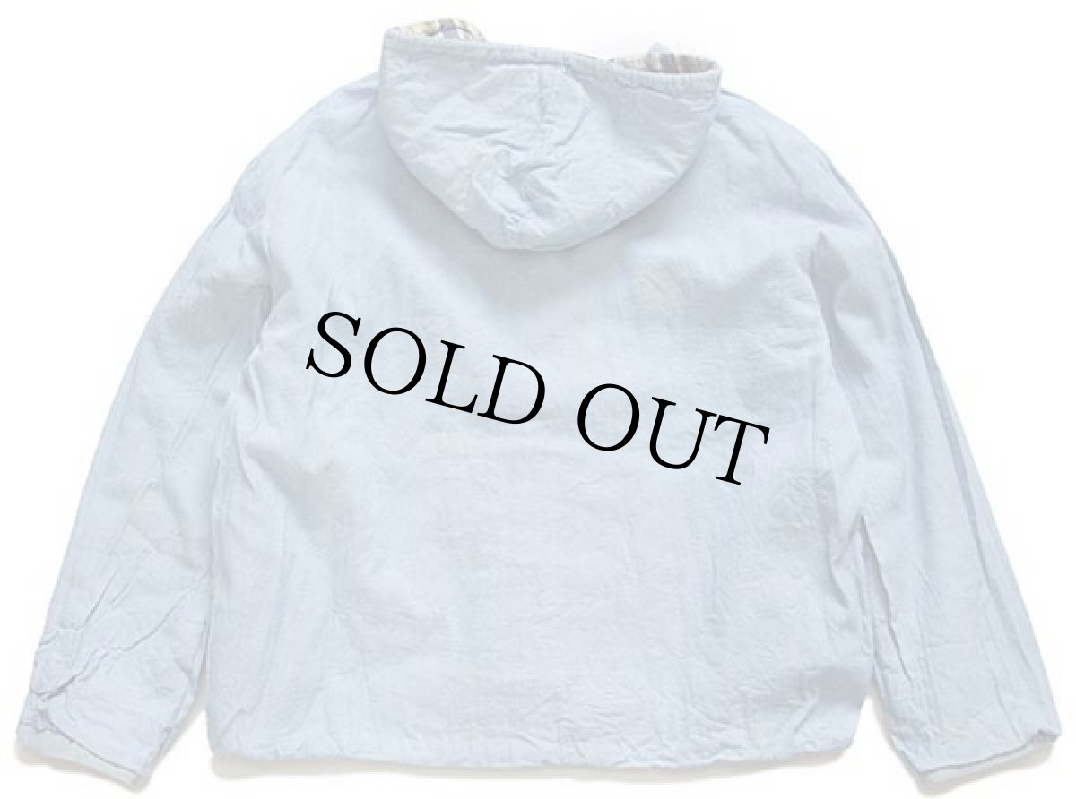 画像7: 70s UNKNOWN マドラスチェック×無地 リバーシブル コットン キルティングパーカー (7)