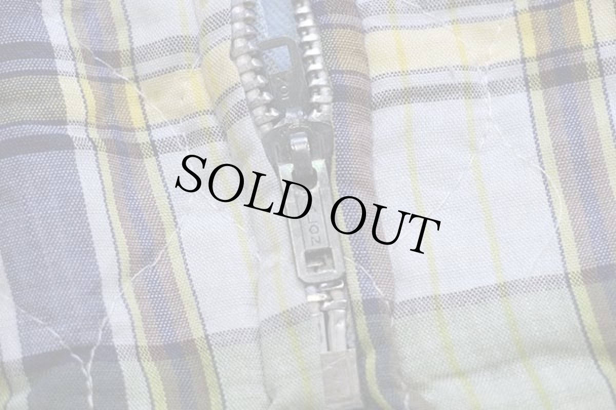 画像4: 70s UNKNOWN マドラスチェック×無地 リバーシブル コットン キルティングパーカー (4)