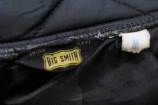 画像4: 60s USA製 BIG SMITHビッグスミス ナイロン キルティングジャケット 黒 M (4)