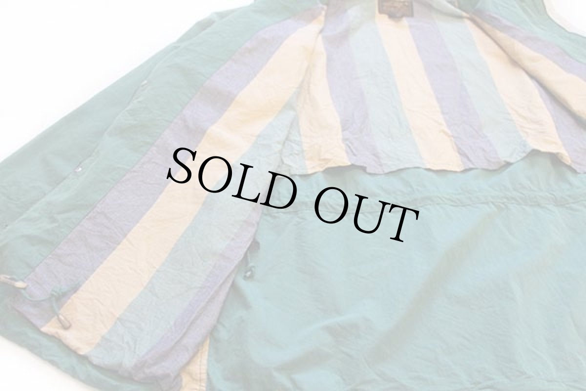 画像5: 80s EddieBauerエディーバウアー ストライプライナー コットン×ナイロン フィールドジャケット 緑 L (5)