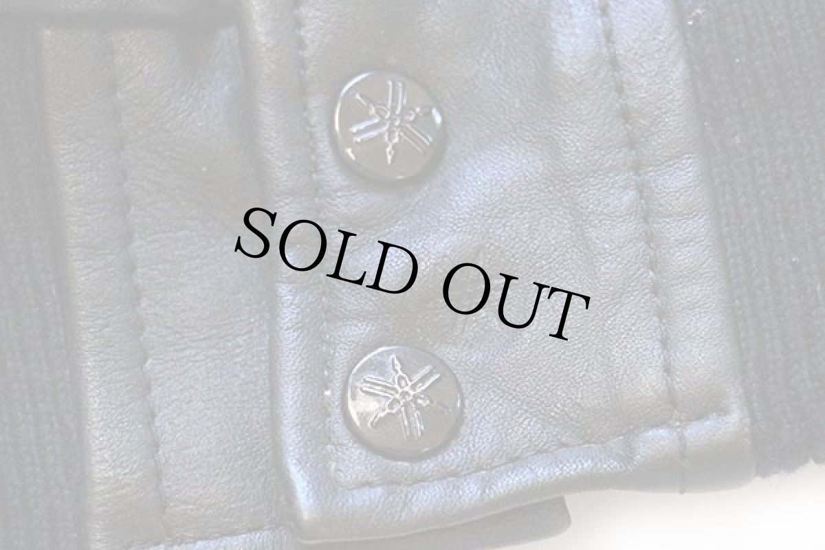 画像10: 80s YAMAHAヤマハ キルティングライナー レザージャケット 黒 46 (10)