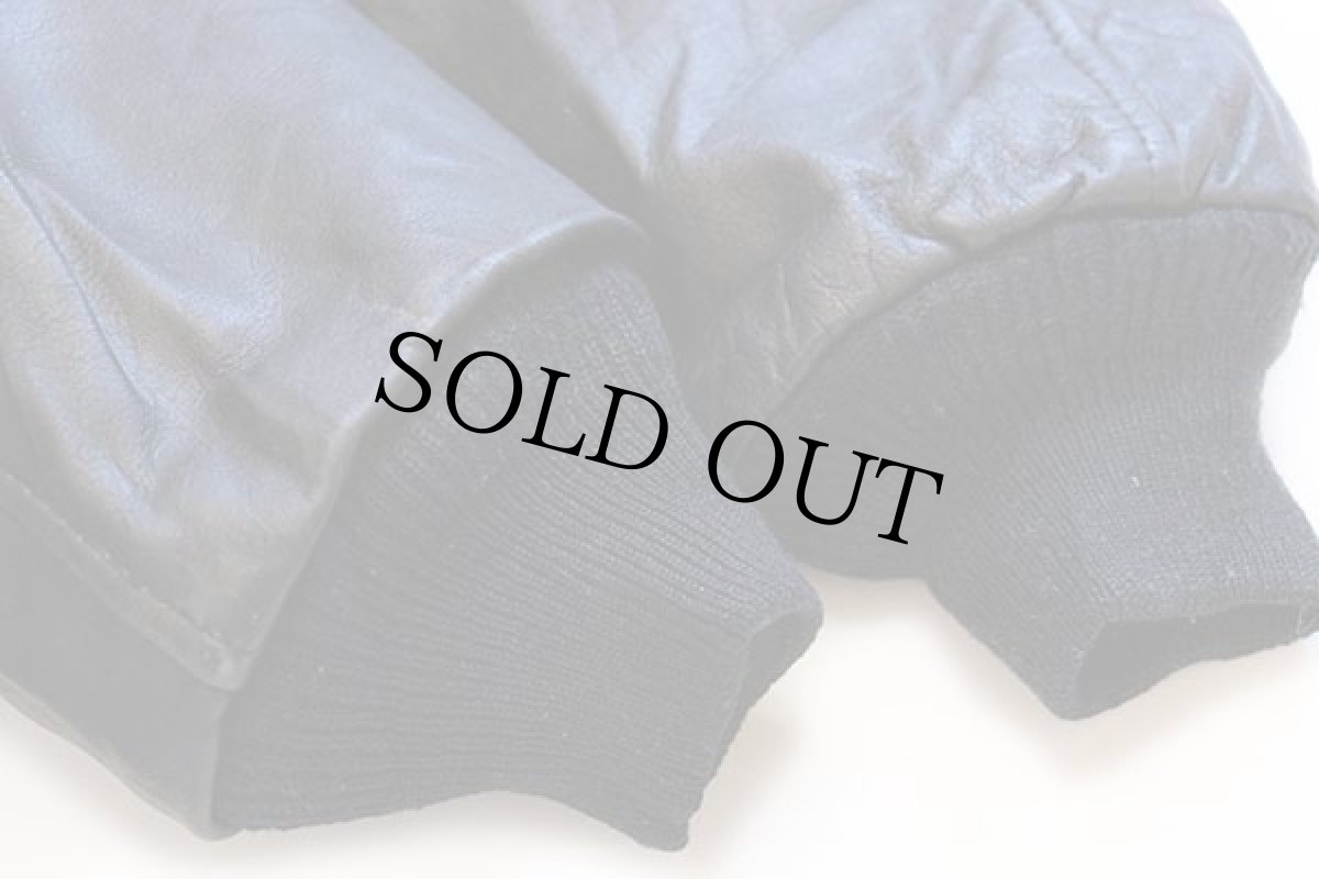 画像9: 80s YAMAHAヤマハ キルティングライナー レザージャケット 黒 46 (9)