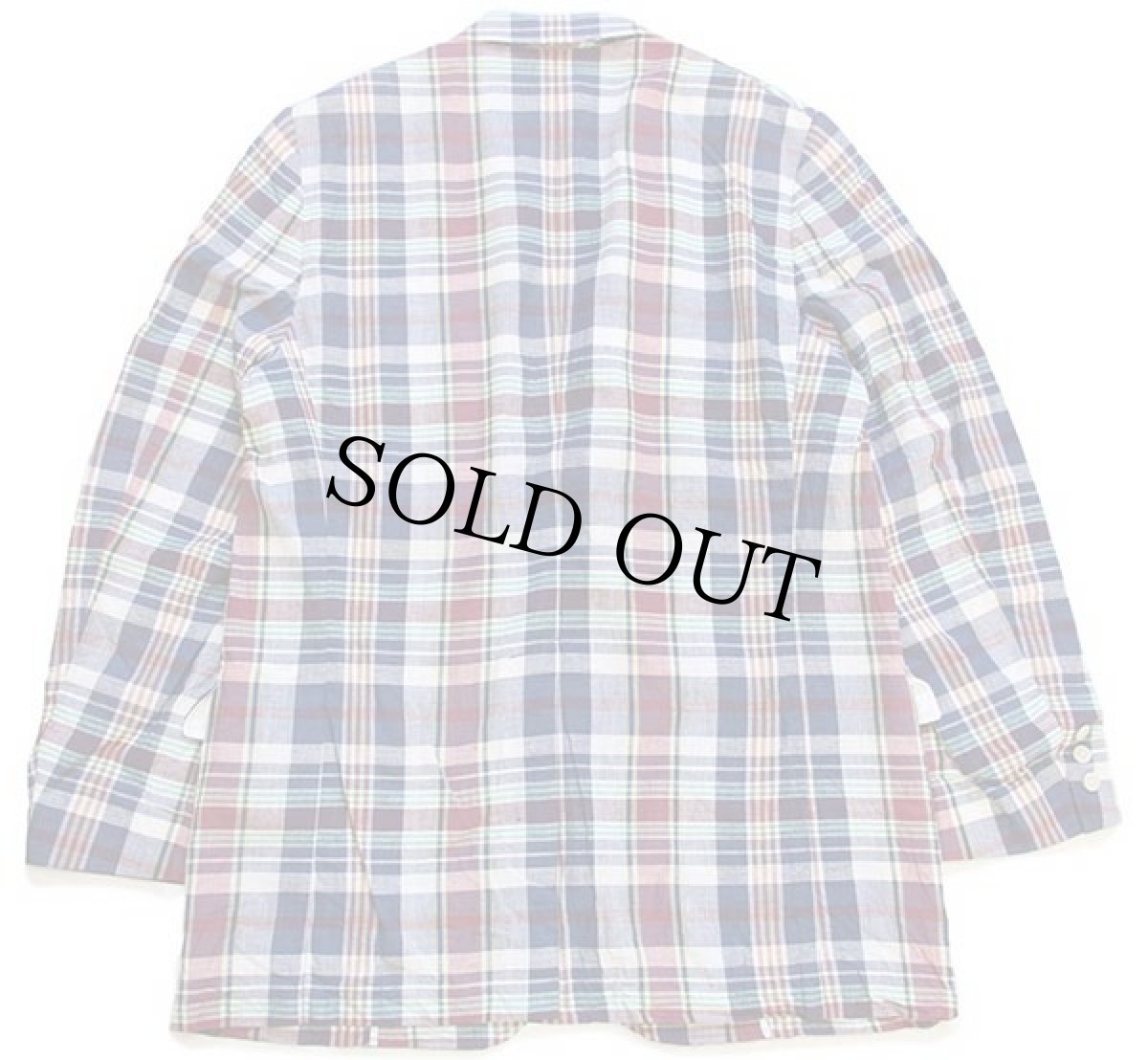 画像2: 80s USA製 BROOKS BROTHERSブルックスブラザーズ マドラスチェック 3つボタン テーラードジャケット 44L (2)