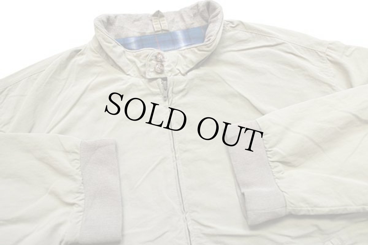 画像3: 90s USA製 L.L.Bean タータンチェックライナー ナイロン ハリントンジャケット ベージュ L (3)