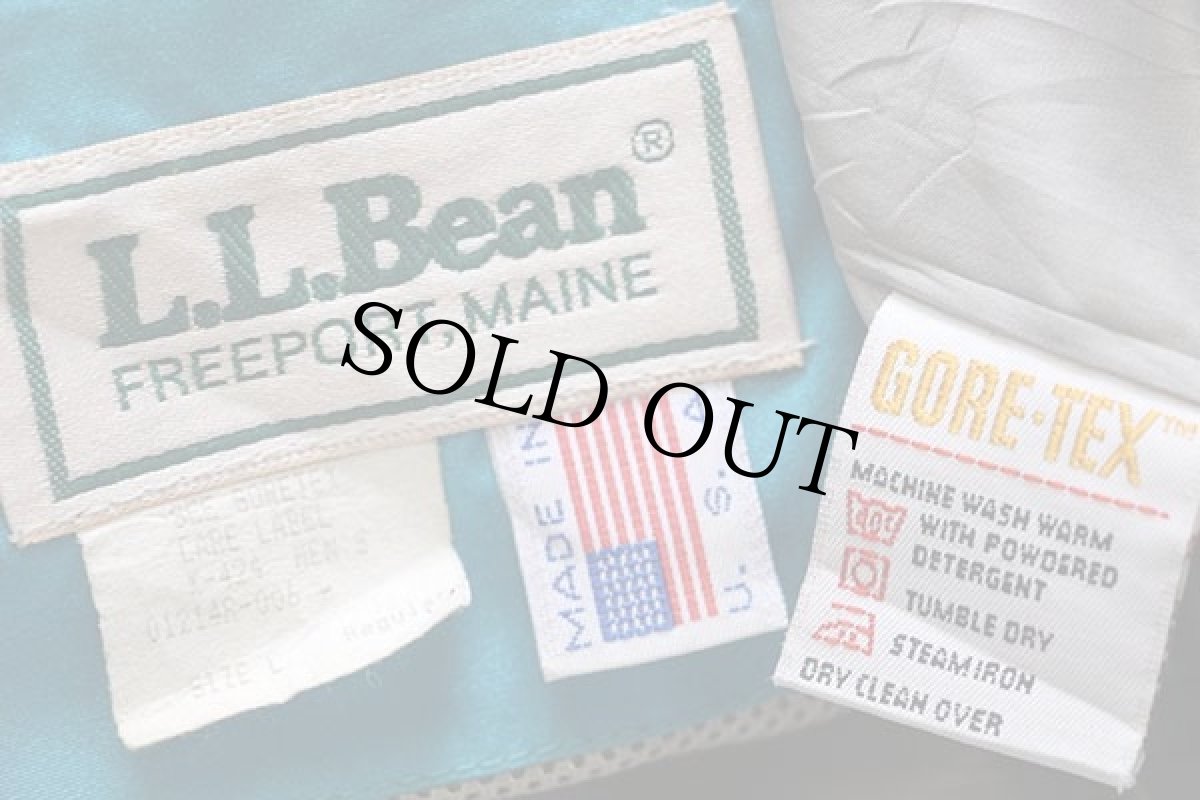 画像4: 90s USA製 L.L.Bean GORE-TEXゴアテックス ナイロンジャケット 青 L (4)