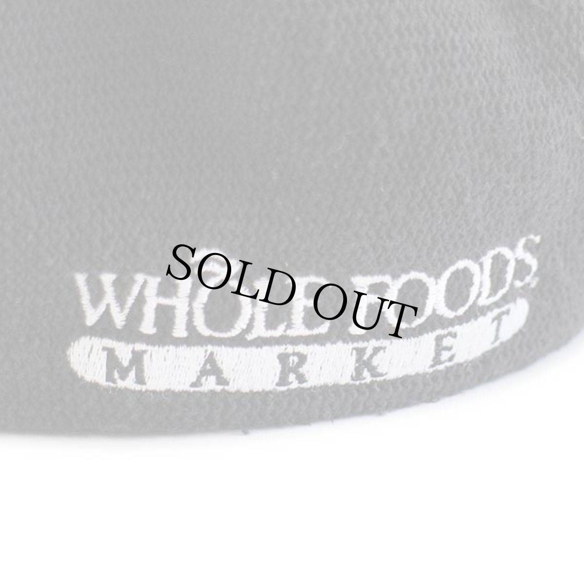 画像5: チェコ製 WHOLE FOODS MARKET ロゴ刺繍 コットンニット ベレー帽 黒 (5)