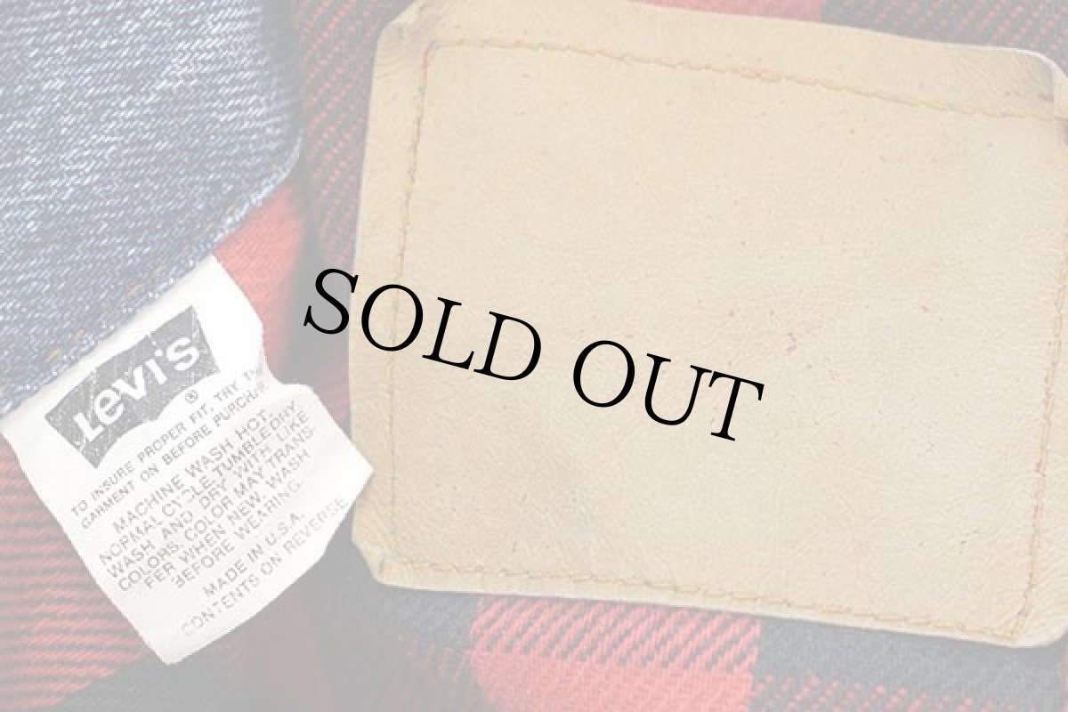 画像4: 90s USA製 Levi'sリーバイス 70417 バッファローチェック ネルライナー デニムジャケット 4ポケット★特大 (4)