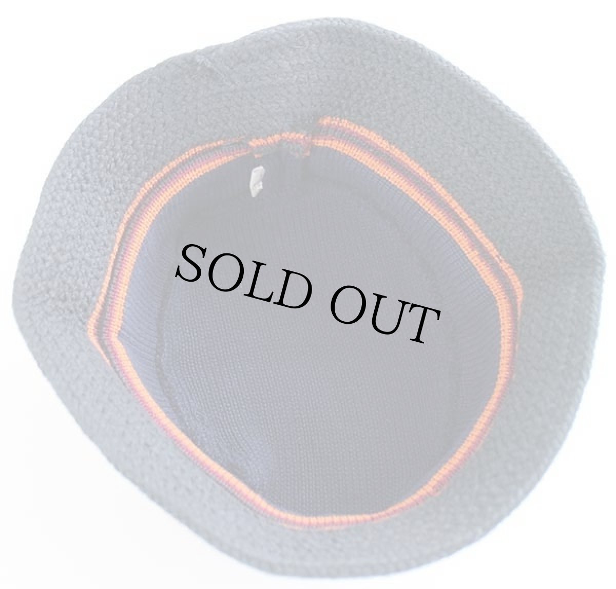 画像5: デッドストック★00s UNKNOWN ツートン ライン入り コットンニット バケットハット 58★C (5)