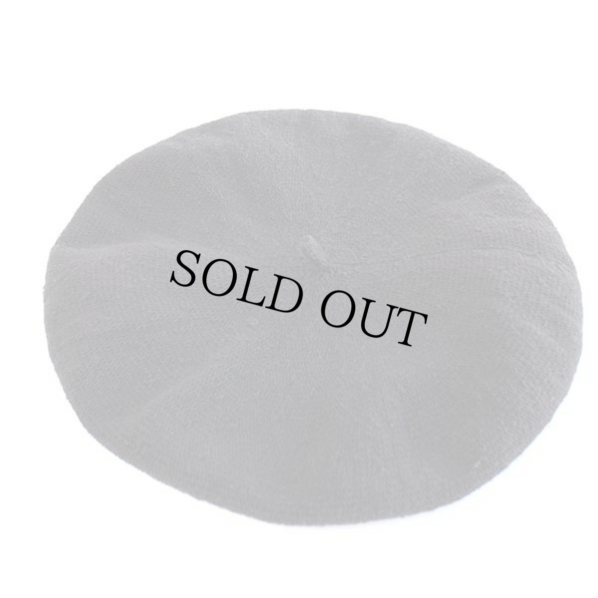 画像2: チェコ製 WHOLE FOODS MARKET ロゴ刺繍 コットンニット ベレー帽 黒 (2)