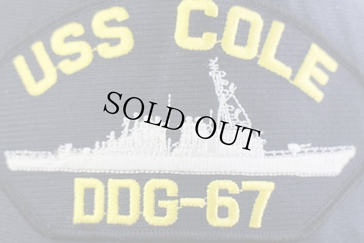 画像4: 80s USA製 USS COLE DDG-67 ミサイル駆逐艦 パッチ付き キャップ 濃紺 (4)