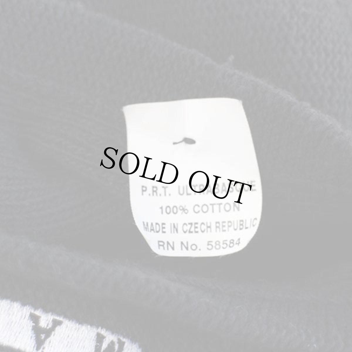 画像6: チェコ製 WHOLE FOODS MARKET ロゴ刺繍 コットンニット ベレー帽 黒 (6)