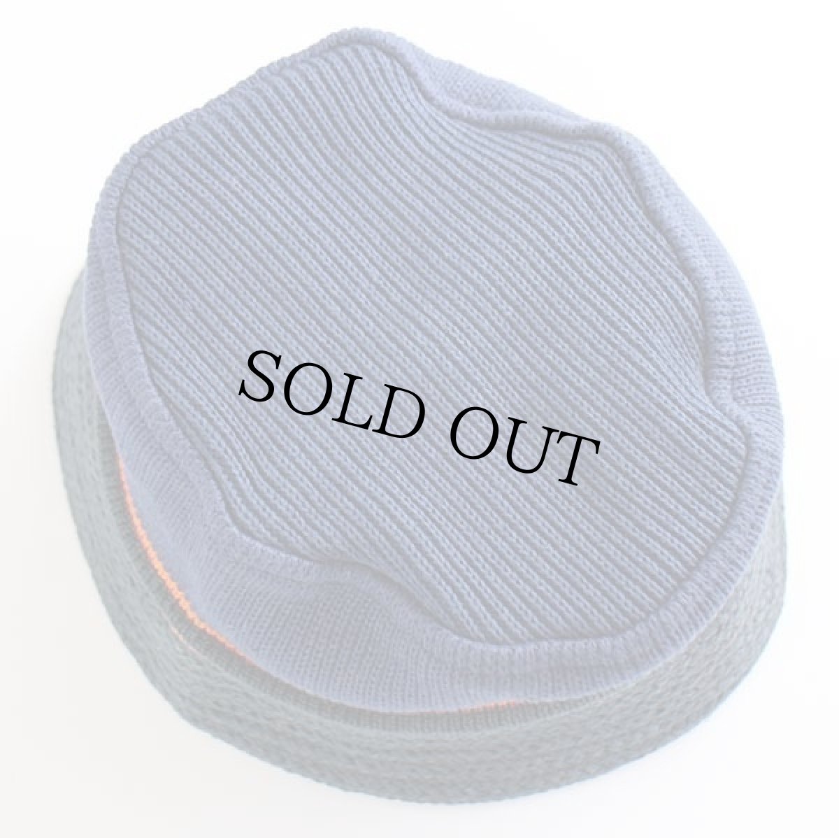 画像4: デッドストック★00s UNKNOWN ツートン ライン入り コットンニット バケットハット 58★C (4)