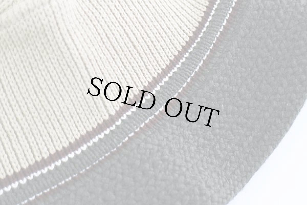 画像7: デッドストック★00s UNKNOWN ツートン ライン入り コットンニット バケットハット 58★A (7)