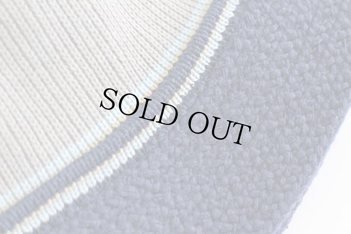 画像7: デッドストック★00s UNKNOWN ツートン ライン入り コットンニット バケットハット 58★B (7)