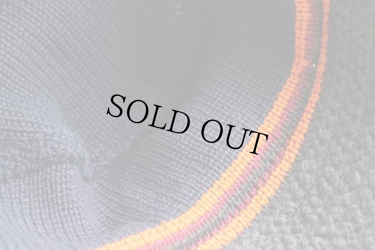 画像8: デッドストック★00s UNKNOWN ツートン ライン入り コットンニット バケットハット 58★C (8)