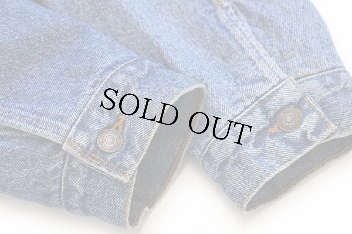 画像8: 90s USA製 Levi'sリーバイス 70417 バッファローチェック ネルライナー デニムジャケット 4ポケット★特大 (8)