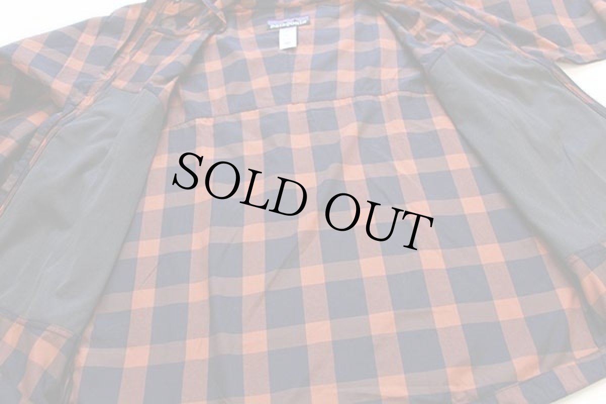 画像5: patagoniaパタゴニア ファーストサンジャケット ブロックチェック ナイロンパーカー UBL S (5)