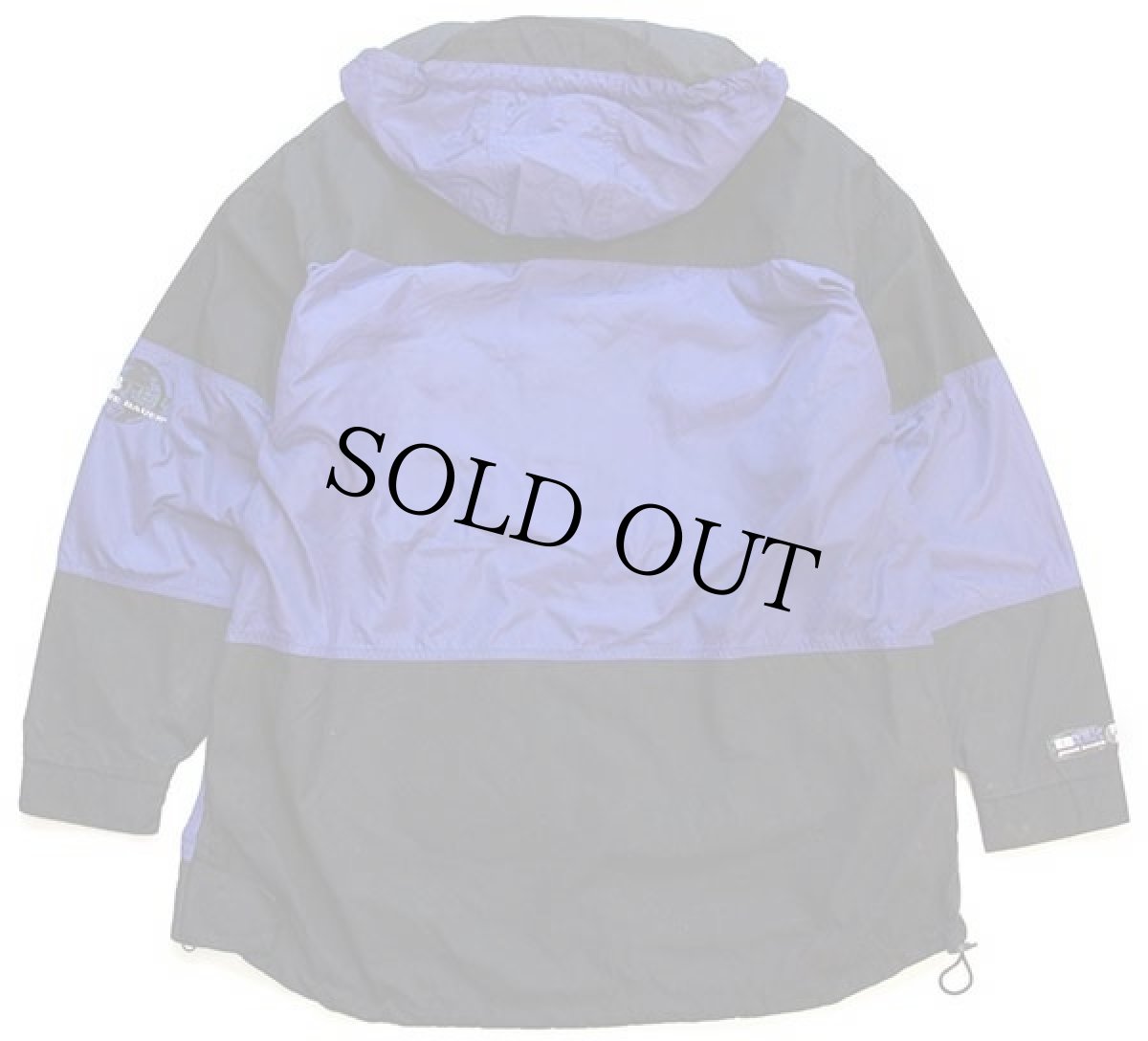 画像2: 00s EddieBauerエディーバウアー EBTEK ツートン プルオーバー ナイロン マウンテンパーカー 青紫×黒 L (2)