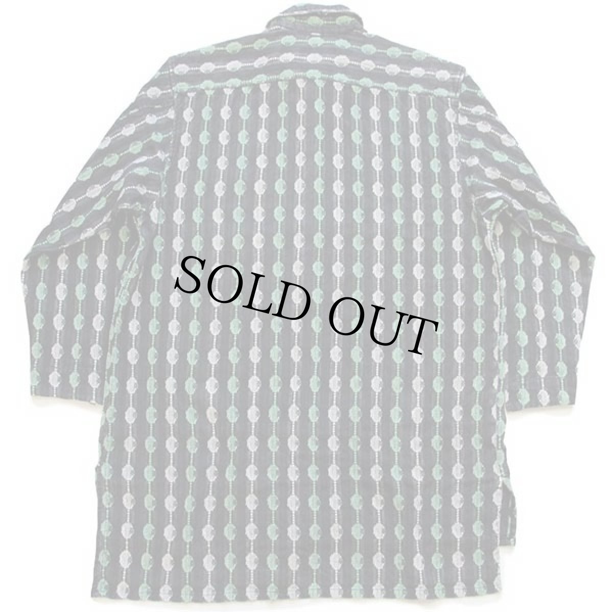 画像2: 90s DIESELディーゼル 55DSL フィフティファイブ 織り柄 コットン グランパシャツ★インド綿 (2)