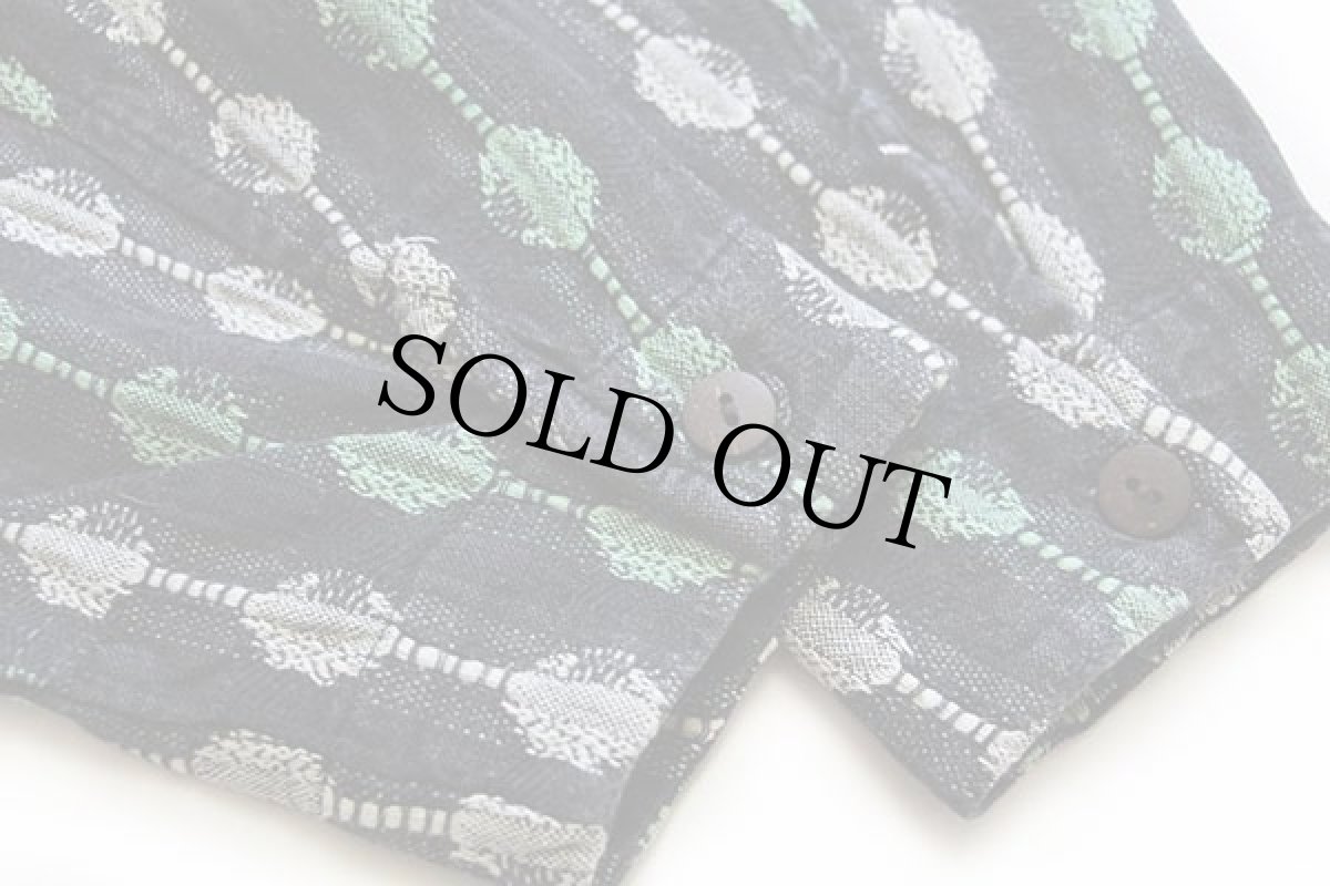 画像6: 90s DIESELディーゼル 55DSL フィフティファイブ 織り柄 コットン グランパシャツ★インド綿 (6)