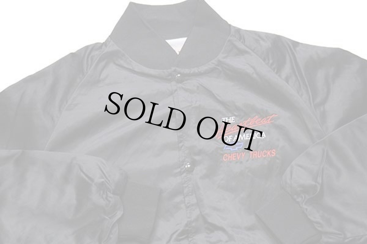 画像3: 90s WESTARK THE Heartbeat OF AMERICA CHEVY TRUCKS 刺繍 ナイロンジャケット 黒 (3)