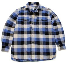 画像1: L.L.Bean CHAMOIS CLOTH SHIRT ブロックチェック コットン シャモアクロスシャツ M-REG (1)