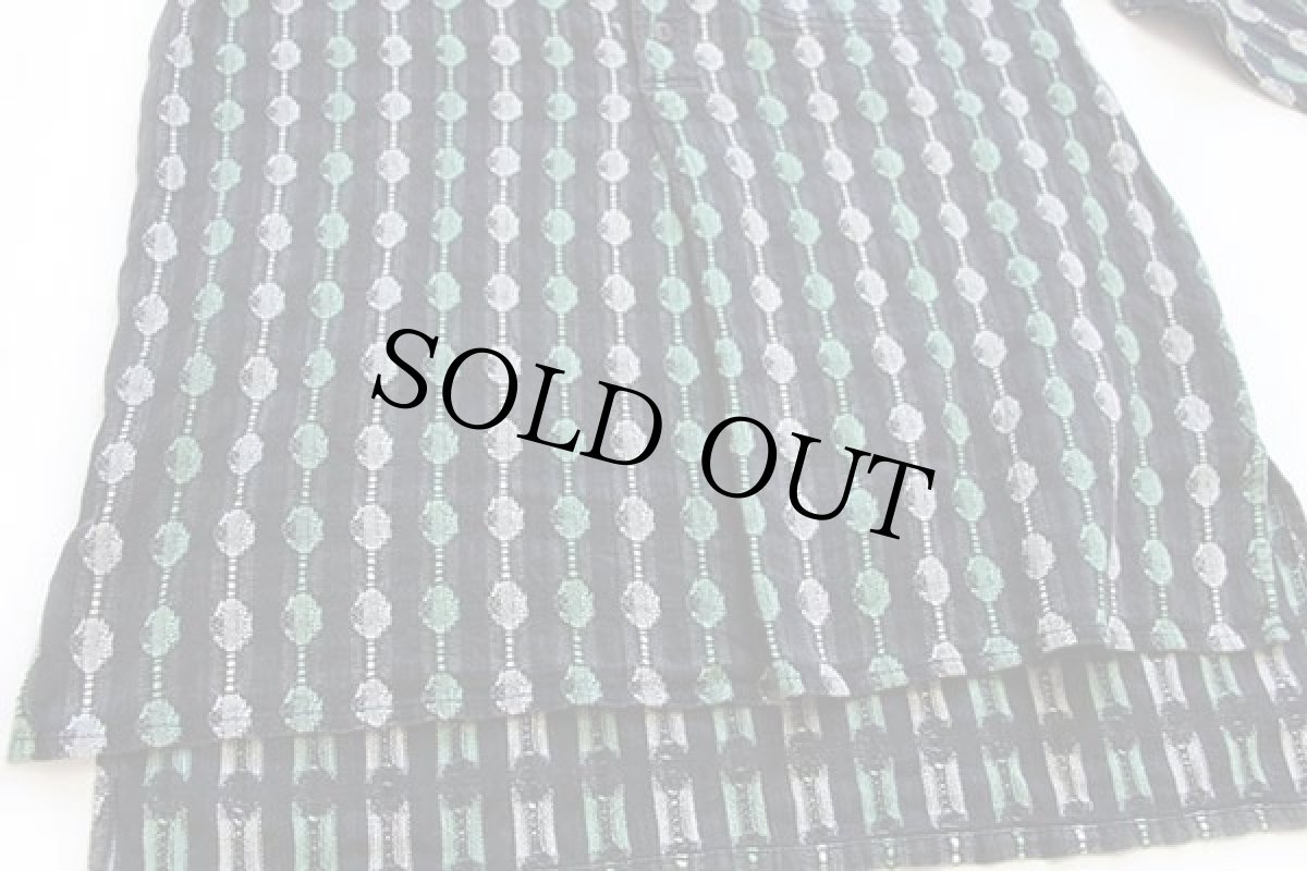 画像5: 90s DIESELディーゼル 55DSL フィフティファイブ 織り柄 コットン グランパシャツ★インド綿 (5)