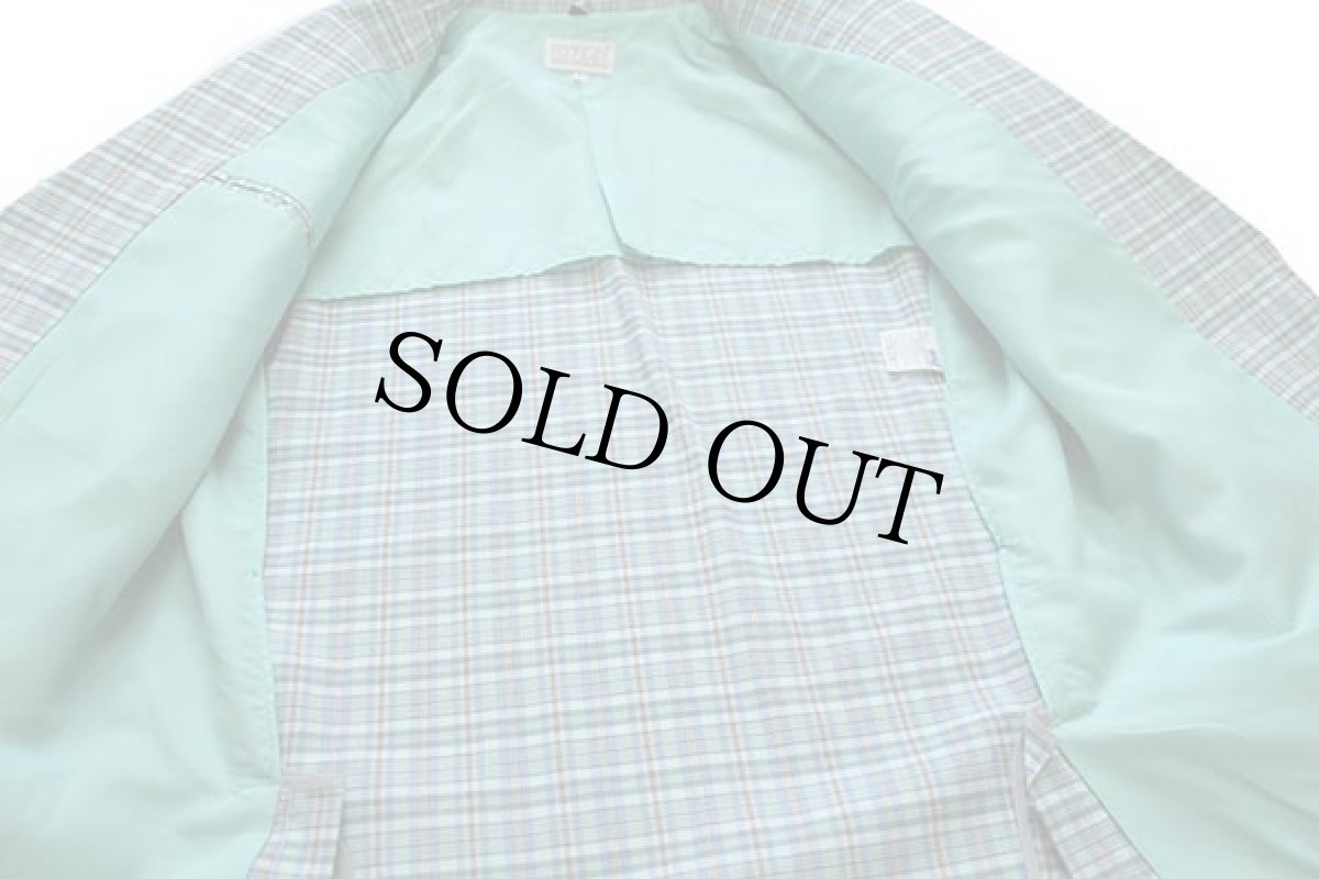 画像5: 90s イタリア製 RIFLE マドラスチェック 2つボタン テーラードジャケット パステルカラー L (5)