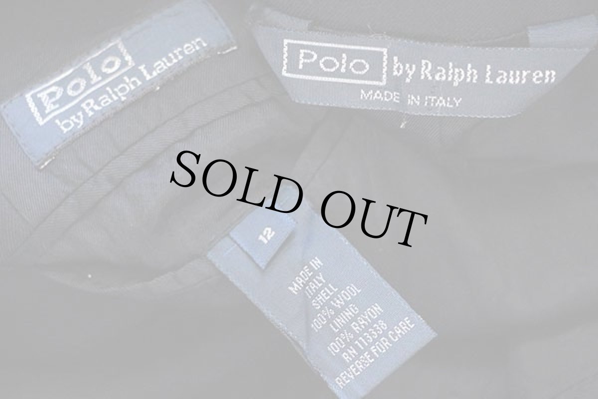 画像4: 90s イタリア製 ポロ ラルフローレン 2つボタン テーラードジャケット 紺ブレ ボーイズ12★ブレザー (4)