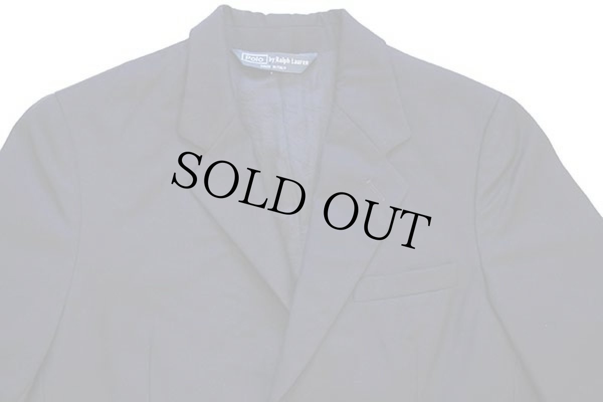 画像3: 90s イタリア製 ポロ ラルフローレン 2つボタン テーラードジャケット 紺ブレ ボーイズ12★ブレザー (3)