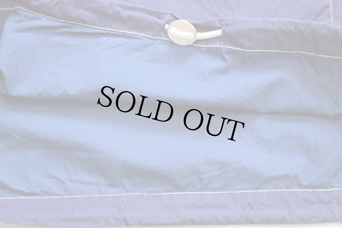 画像5: 00s GAPギャップ ハーフジップ プルオーバー コットンポプリン ジャケット ナス紺×薄緑★特大 (5)