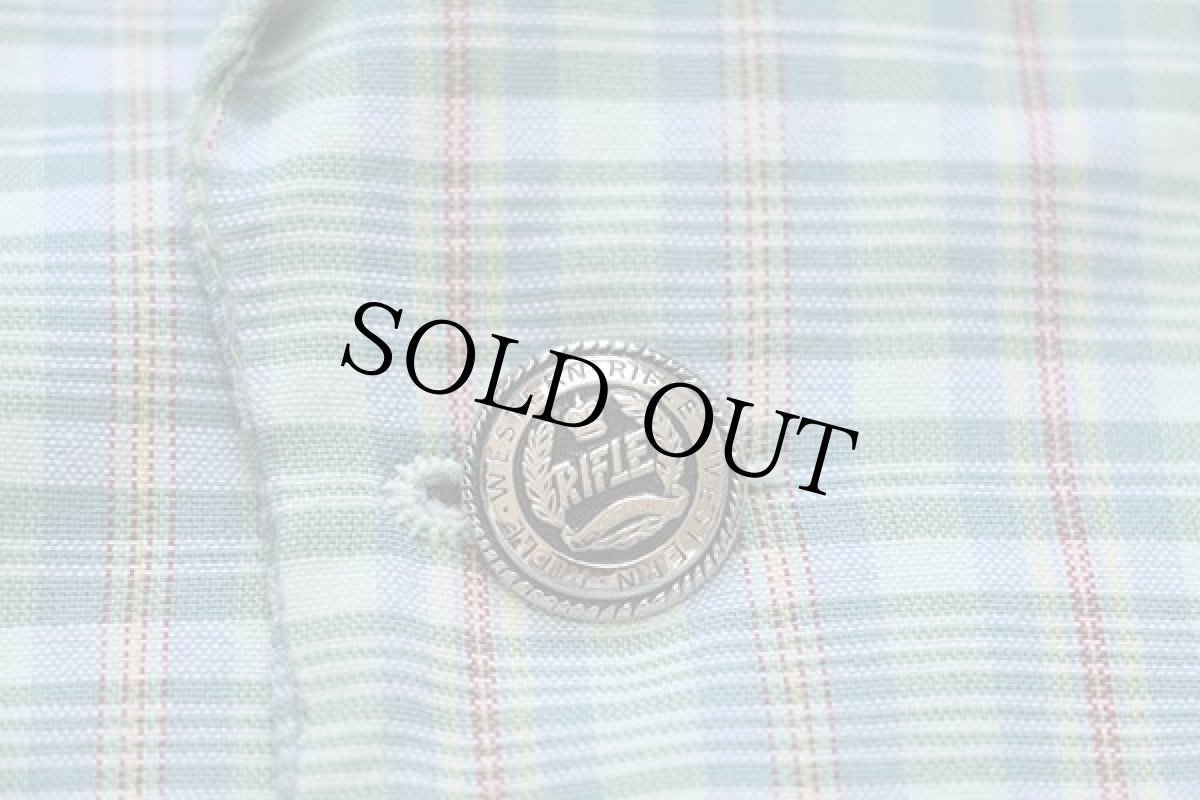 画像6: 90s イタリア製 RIFLE マドラスチェック 2つボタン テーラードジャケット パステルカラー L (6)