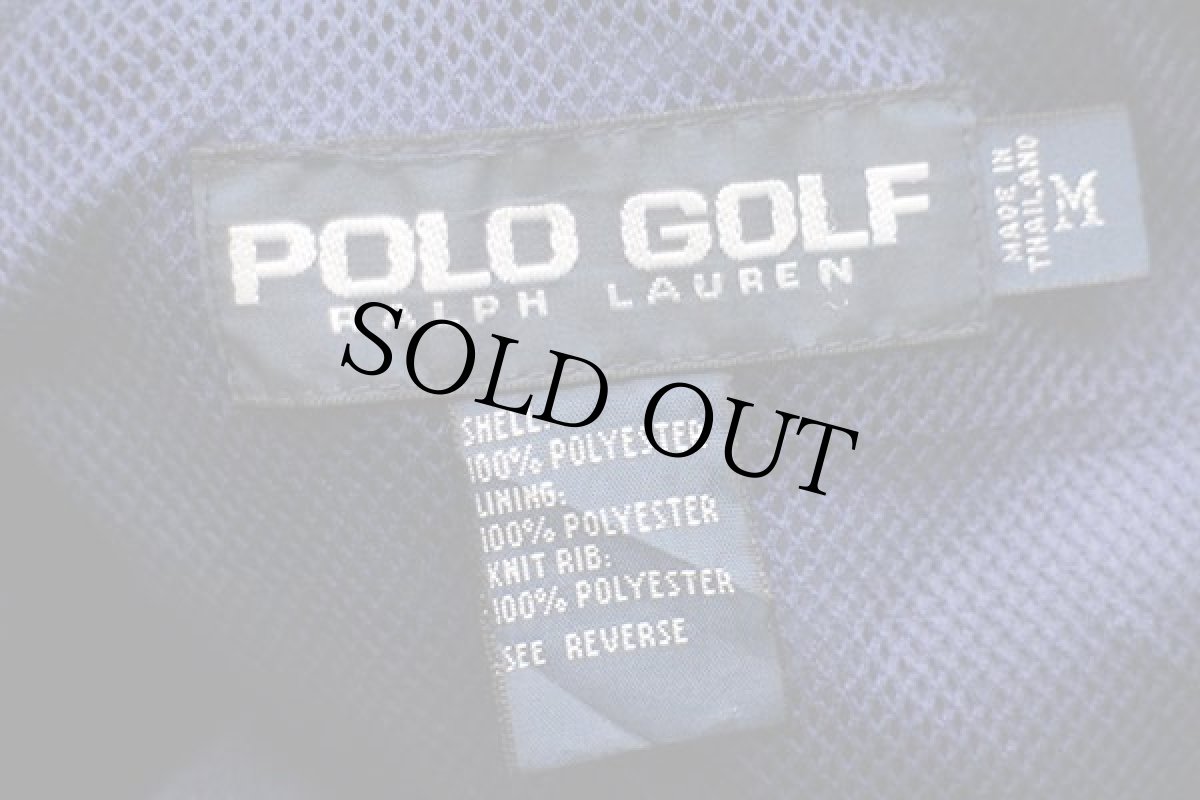 画像4: 00s POLO GOLF ラルフローレン ワンポイント プルオーバー ナイロンジャケット 紺 M (4)