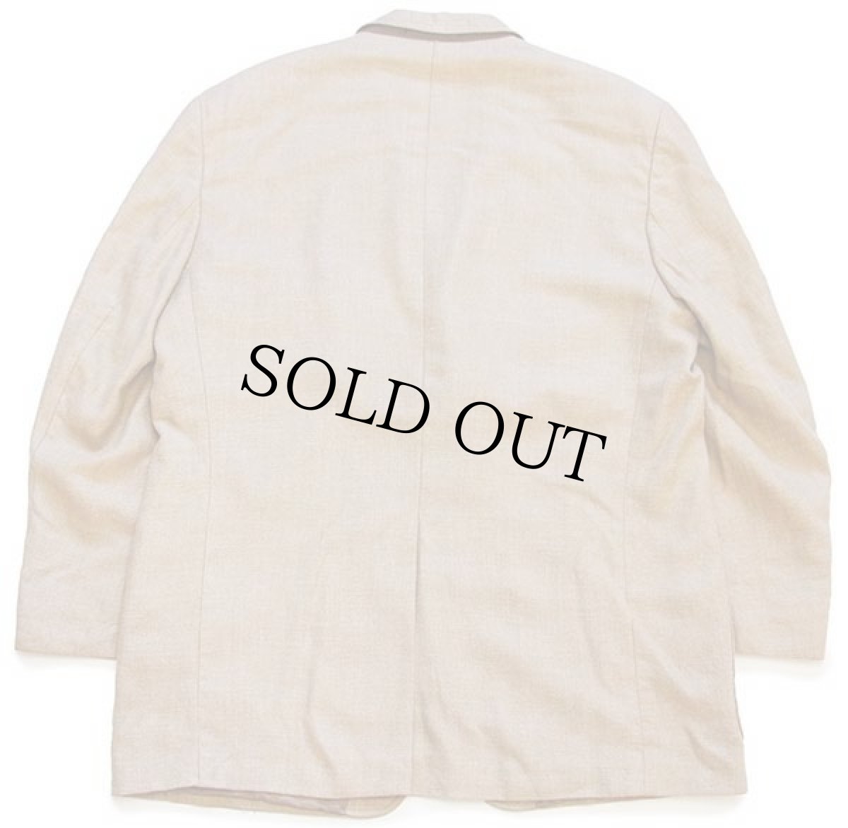 画像2: 90s カナダ製 Polo University Club ラルフローレン 3つボタン シルク×ウール×リネン テーラードジャケット 薄茶 44R (2)